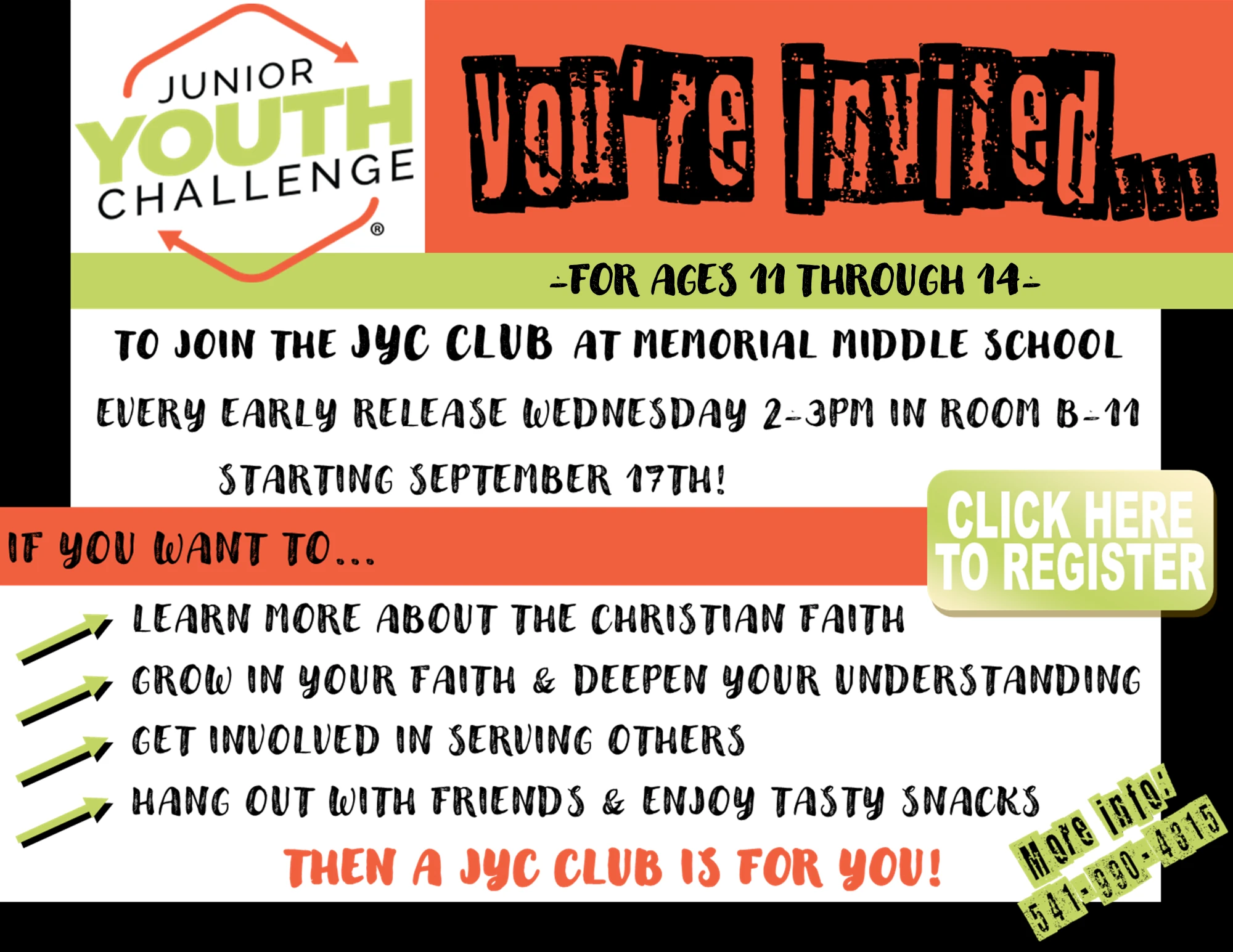 JYC club flyer