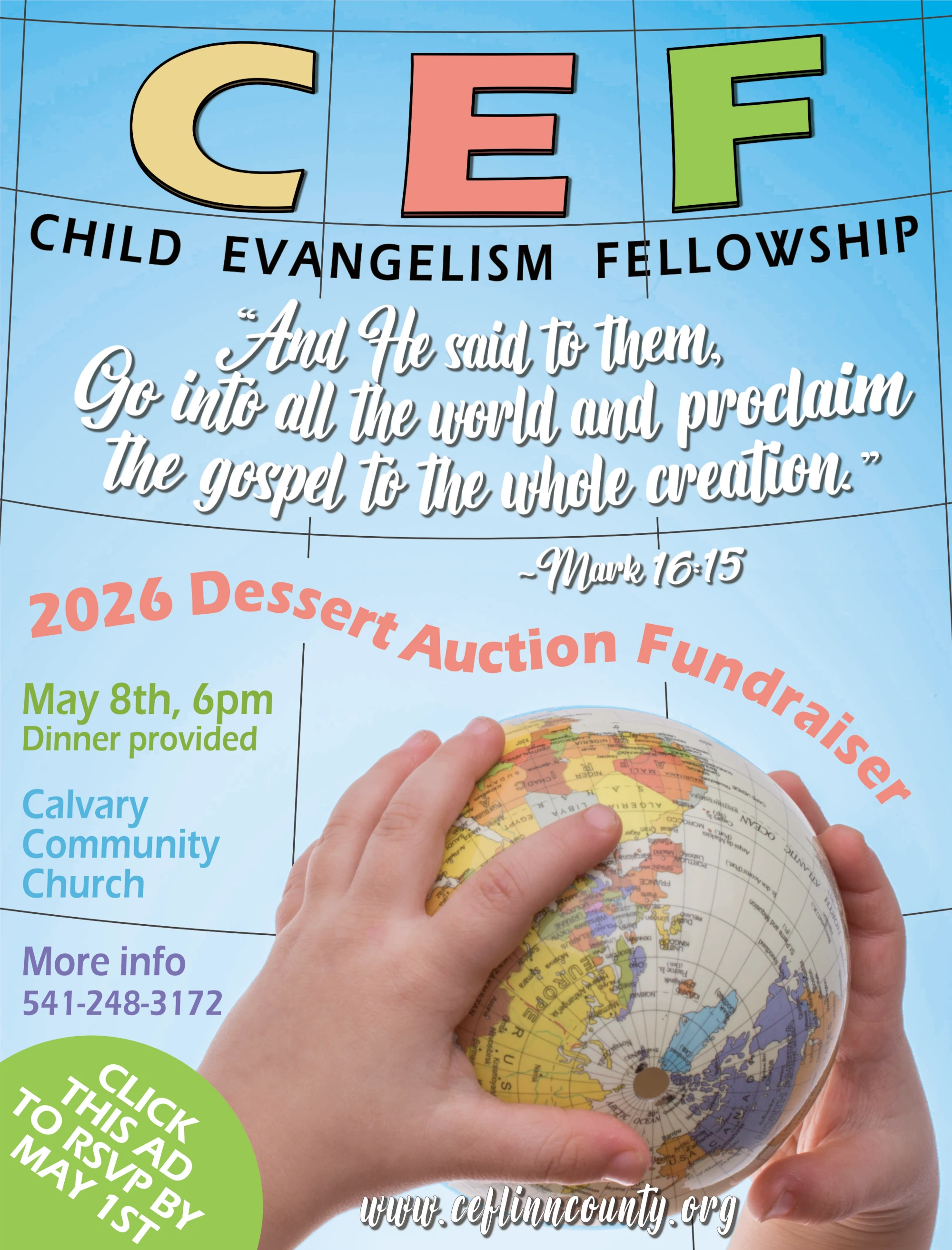 Dessert Auction flyer