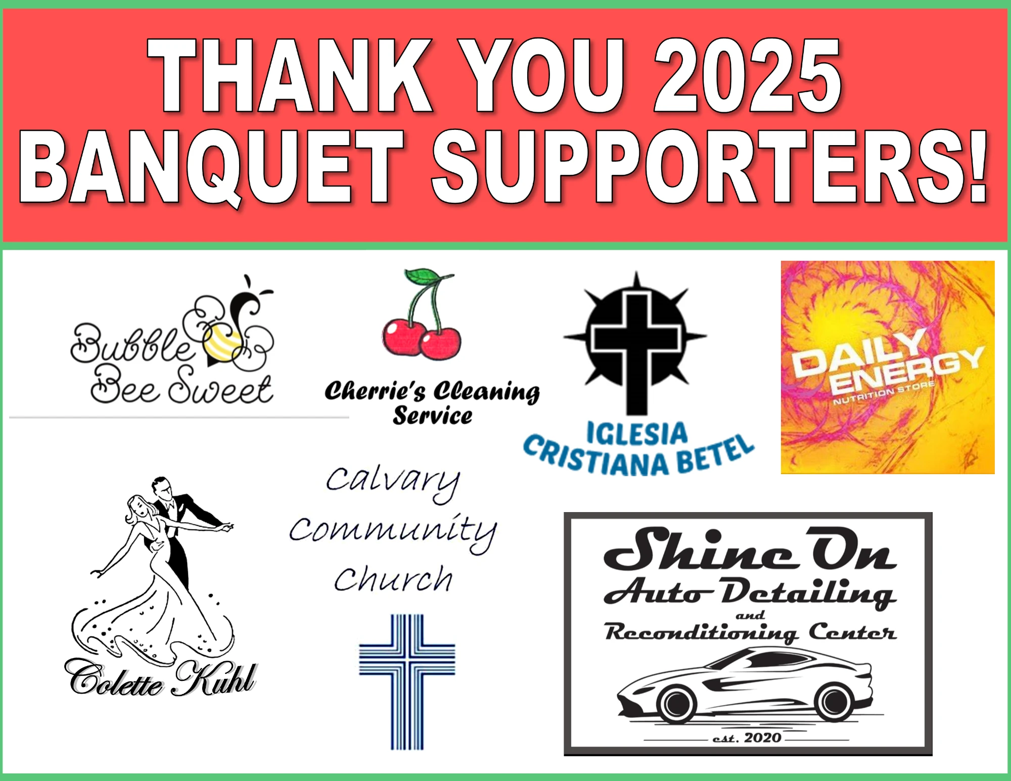 Thank You Banquet Supporters